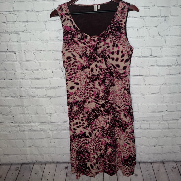 Madison Brown, Cream & Pink floral dress size M - Picture 5 of 11